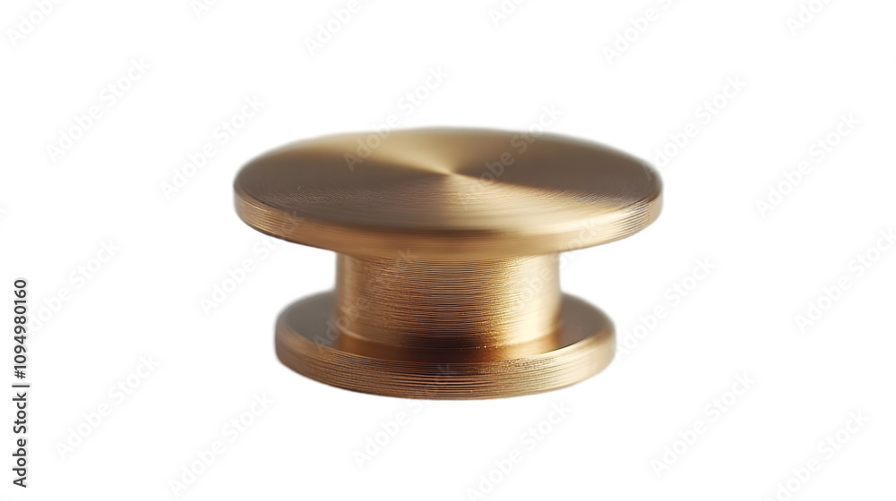 Gold Metal Knob 3D Illustration