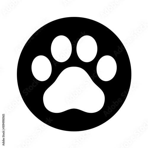 Cat Paw icon. Vector image