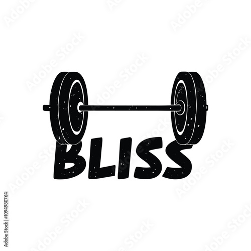 "A Barbell Bliss Vector Illustration"