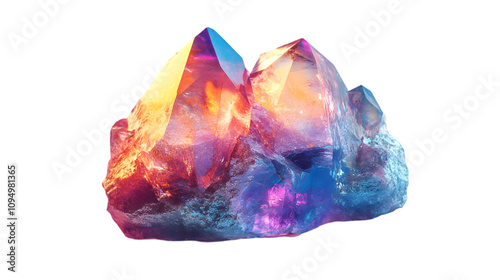 Iridescent Crystal Gemstone Illustration