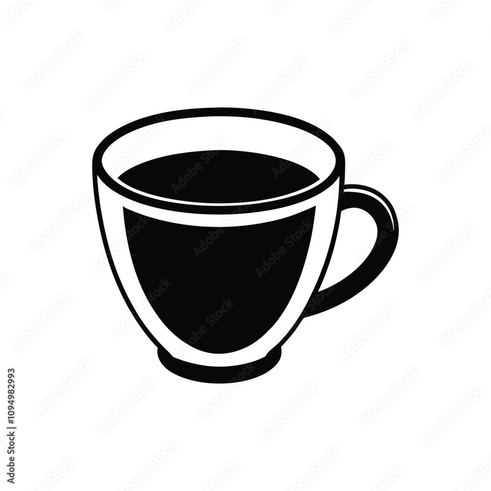 Elegant Coffee Cup Vector Illustration for Cafes and Branding Elegant Coffee Cup Vector Illustration for Cafes and Branding