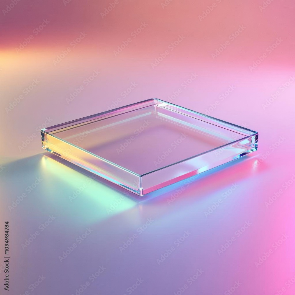 Glass Tray on a Gradient Background Glass Tray on a Gradient Background