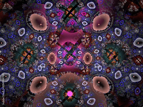 Abstract fractal image on the colorful background