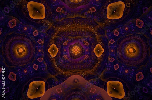 Abstract fractal image on the colorful background