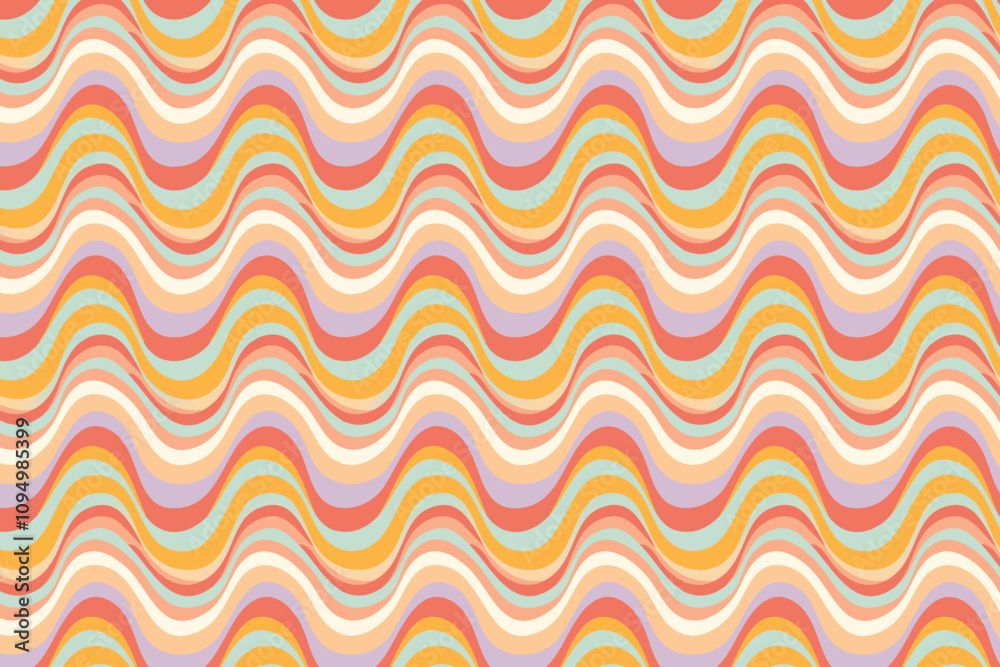 Retro 70s Groovy Hippie Backgrounds with Psychedelic Waves Pattern Retro 70s Groovy Hippie Backgrounds with Psychedelic Waves Pattern