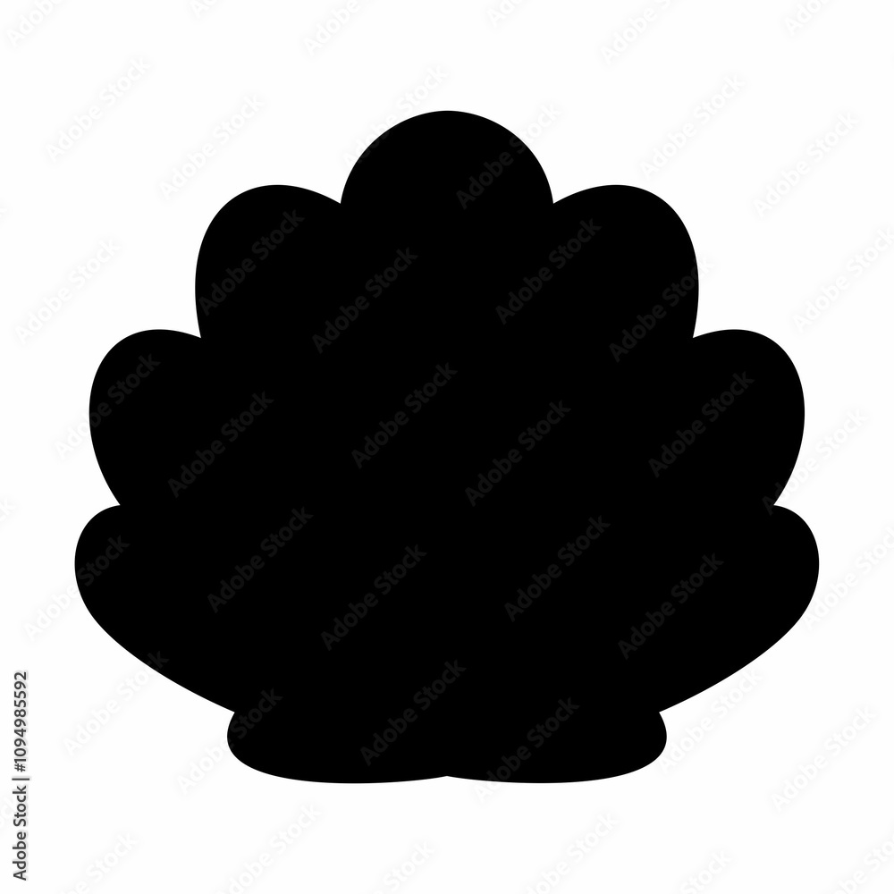 Shell icon silhouette. Flat image Shell icon silhouette. Flat image