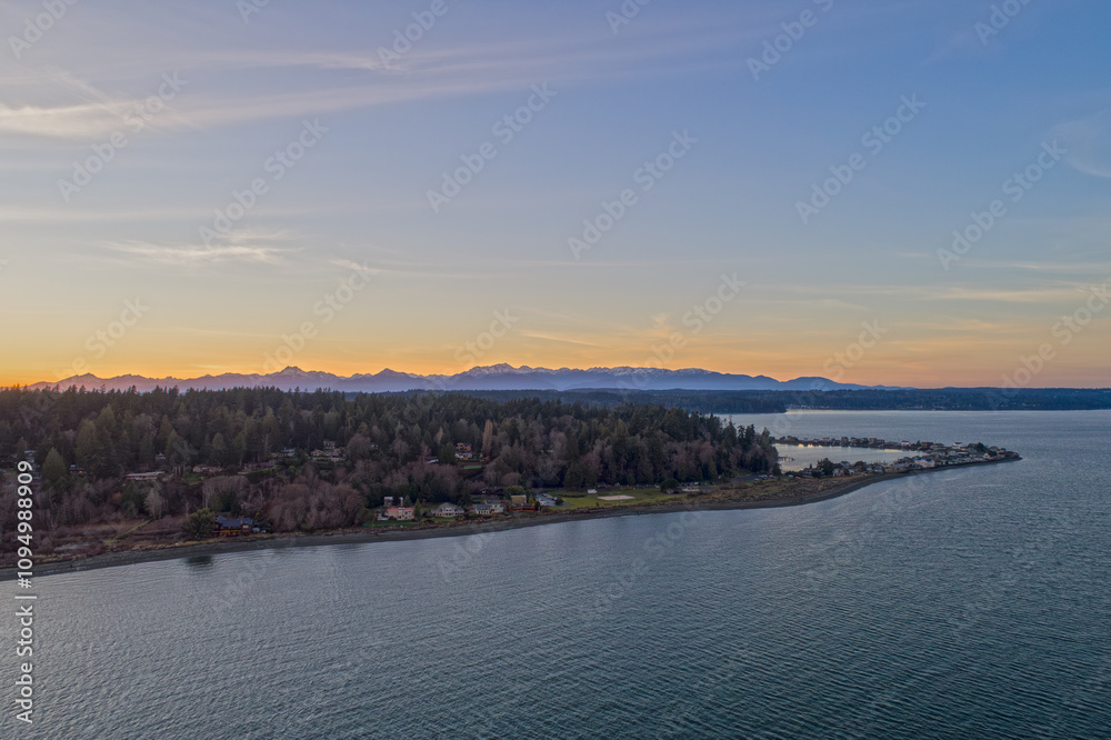 Aerial view of Bainbridge Island, Washington Aerial view of Bainbridge Island, Washington