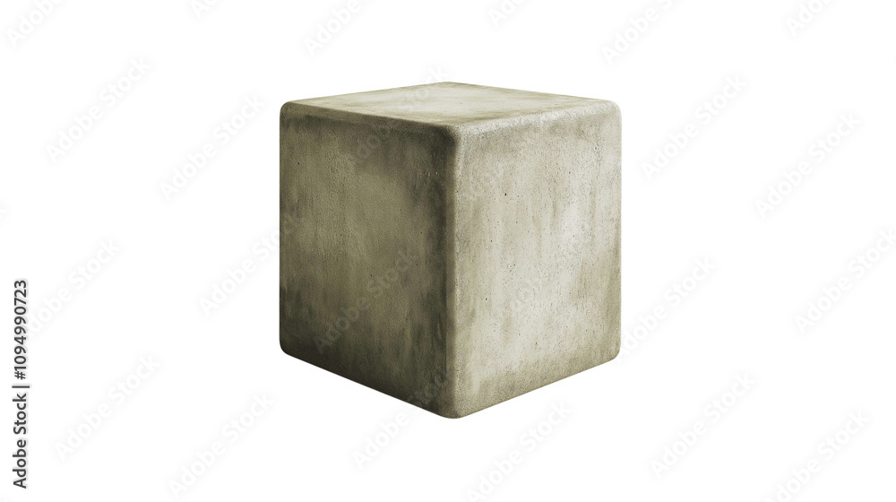 Gray Sagger Block Concrete Material, Flat Front View, White Background, Product Photo Gray Sagger Block Concrete Material, Flat Front View, White Background, Product Photo