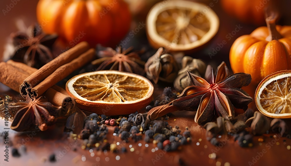 Creative Close-Up of Fall Spices: Cinnamon Sticks, Star Anise, and Cloves Creative Close-Up of Fall Spices: Cinnamon Sticks, Star Anise, and Cloves