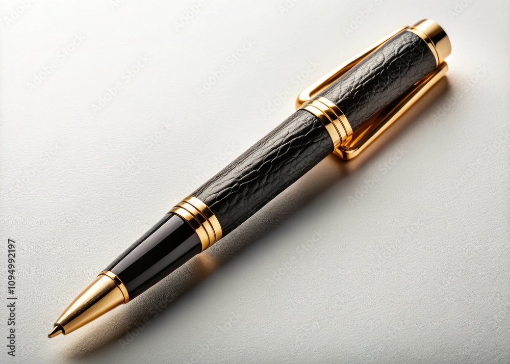 Luxurious Black and Gold Textured Pen in Elegant Minimalist Composition for Stylish Professionals - Sophisticated Stationery Aesthetic Luxurious Black and Gold Textured Pen in Elegant Minimalist Composition for Stylish Professionals - Sophisticated Stationery Aesthetic