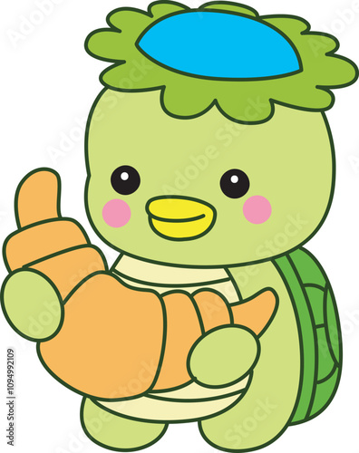 Kawaii japanese mythology Kappa sticker cute.
Cute kappa mascot ghost japanese.
