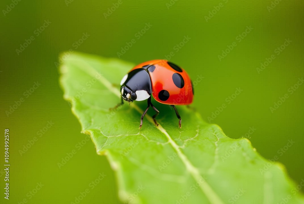 Happy Ladybug A smiling ladybug with black spots