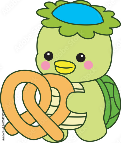 Kawaii japanese mythology Kappa sticker cute.
Cute kappa mascot ghost japanese.