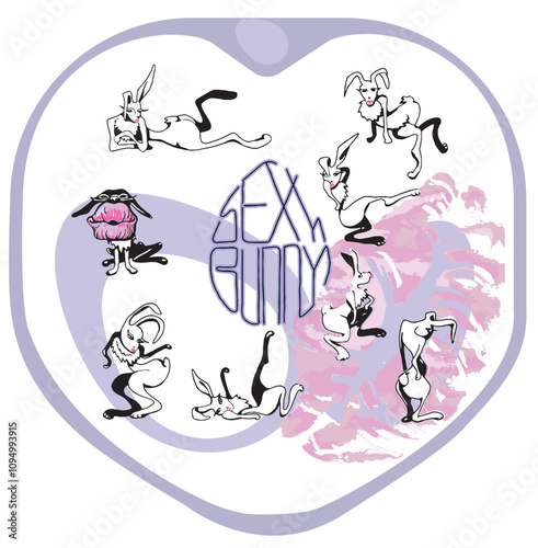 sexy bunny, pole dance, strip plastic