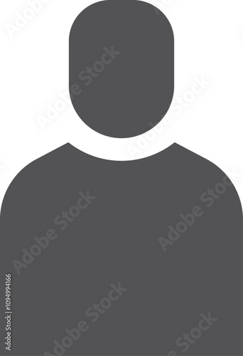 Black avatar. Generic person symbol. Profile picture