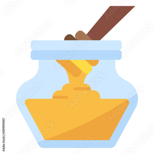 Nutrition Flat Design Illustration,Honey Flat Design