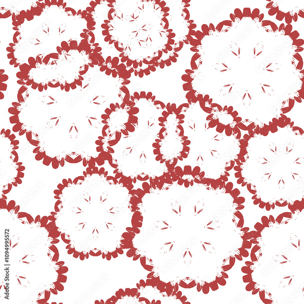 Obraz premium seamless pattern with red flowers
