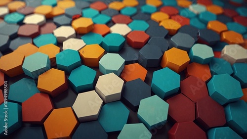 Hexagon Pattern: Geometric Abstract Background for Medical, Technology, or Science Design