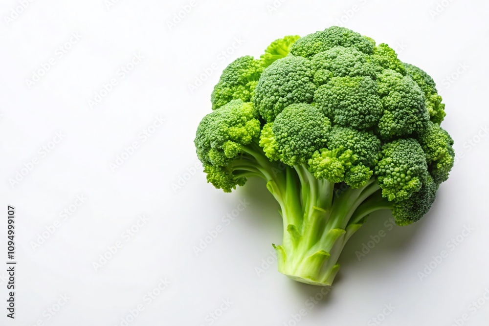 Fresh Broccoli Isolated on White Background with Copy Space for Healthy Eating, Cooking, Nutrition, and Vegetarian Diet Concepts Fresh Broccoli Isolated on White Background with Copy Space for Healthy Eating, Cooking, Nutrition, and Vegetarian Diet Concepts