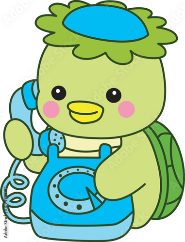 Kawaii japanese mythology Kappa sticker cute.
Cute kappa mascot ghost japanese.