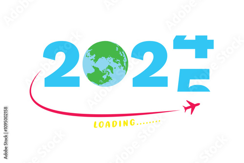 2025 Happy New Year Loading  Vector  