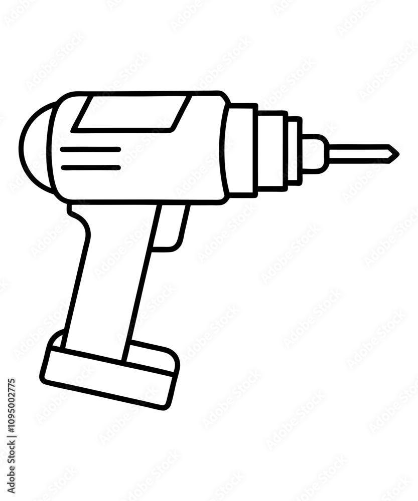 cordless drill creative silhouette illustration cordless drill creative silhouette illustration