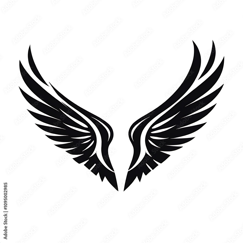 Fototapeta premium wing logo , isolated on white background