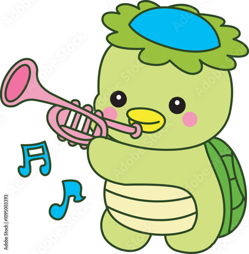 Kawaii japanese mythology Kappa sticker cute.
Cute kappa mascot ghost japanese.