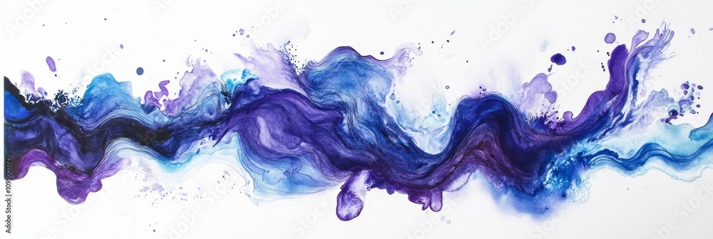 watercolor and pen hand drawing on white background watercolor and pen hand drawing on white background
