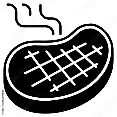 Nutrition Pack Icon,Meat Black Fill Icon