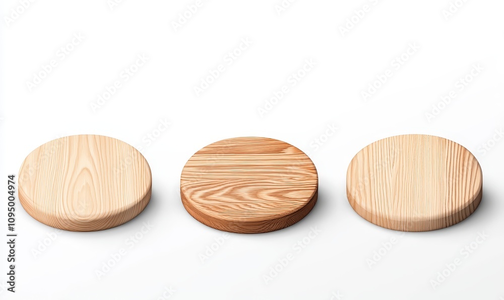 A high and small pedestal with a wood texture, designed in a square and circular shape, serving as a realistic modern mockup for presenting natural products. A high and small pedestal with a wood texture, designed in a square and circular shape, serving as a realistic modern mockup for presenting natural products.