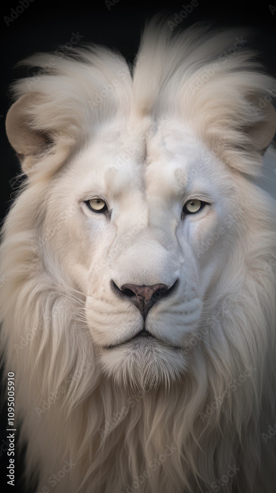 Rare Elegant White Lion Photographed in its Natural Habitat Rare Elegant White Lion Photographed in its Natural Habitat