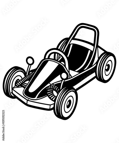 go kart vector illustration