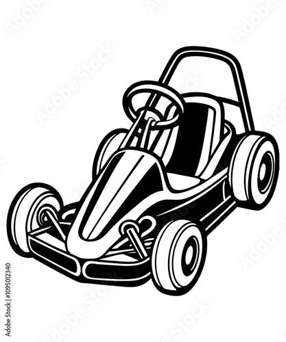 go kart vector illustration