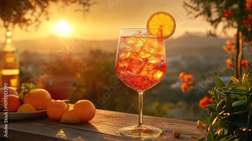italian aperol spritz cocktail