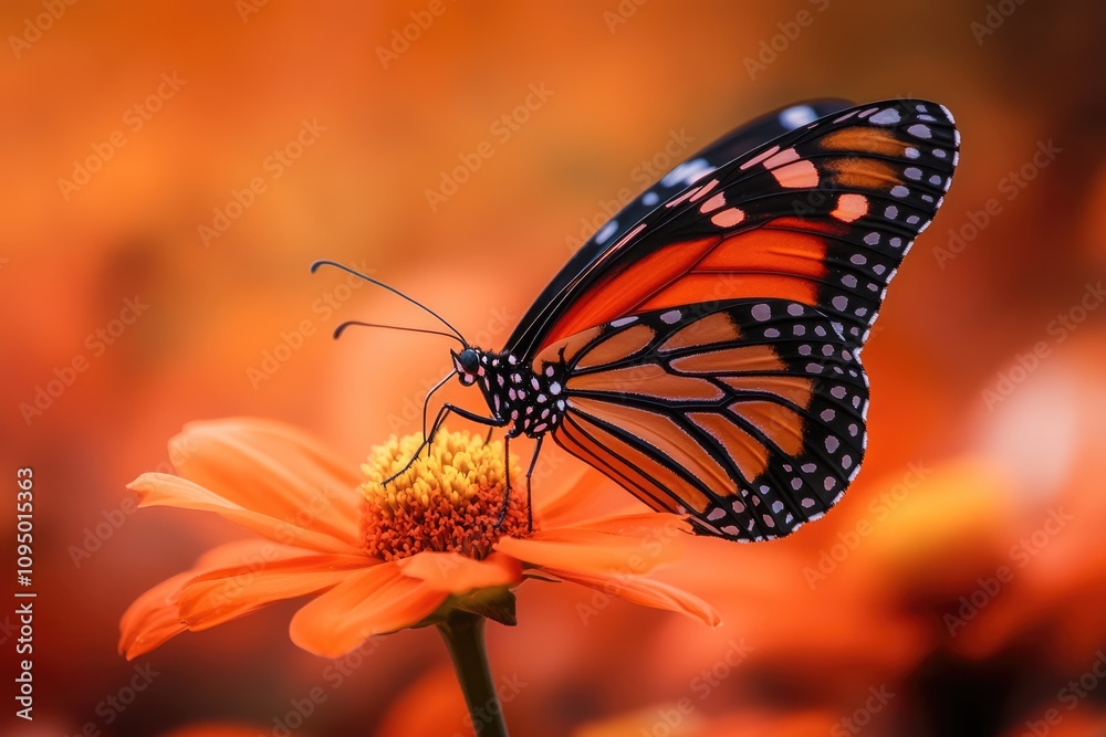 Fototapeta premium Vibrant Butterfly Macro Photography of Nature's Beauty