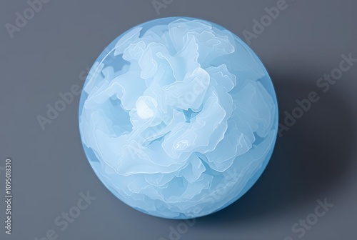 Celestite Cloud Ball A pale blue sphere composed of swirling ele photo