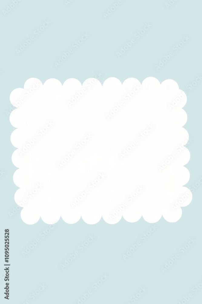 Scalloped frame pastel blue. Blank white frame with a soft scalloped edge, perfect for text or images. Evokes feelings of calmness and gentleness. Scalloped frame pastel blue. Blank white frame with a soft scalloped edge, perfect for text or images. Evokes feelings of calmness and gentleness.