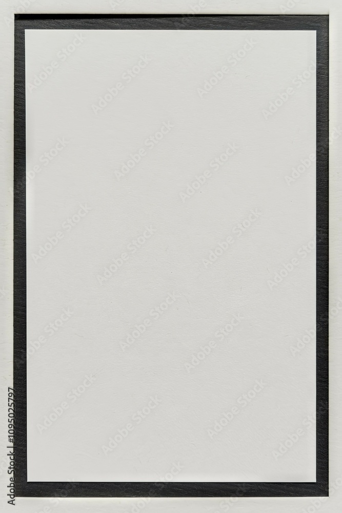 Fototapeta premium Grey frame background. Minimalist grey textured backdrop with a black border. Perfect for presentations or invitations. Simple elegance.