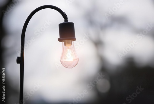 Motion Blur Bloom A lamp with a blurred background and a bloomin photo