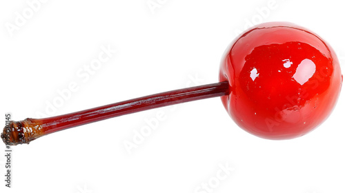 Red Cherry with Stem - Realistic Food Image