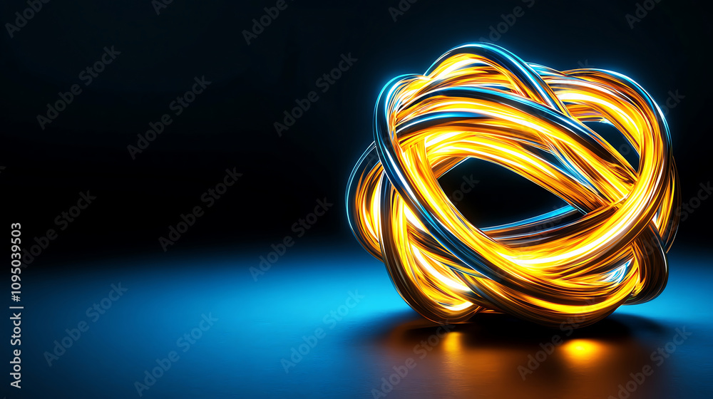 Abstract fractal designs. vibrant abstract design featuring glowing intertwined patterns in blue and orange hues, creating dynamic visual effect Abstract fractal designs. vibrant abstract design featuring glowing intertwined patterns in blue and orange hues, creating dynamic visual effect