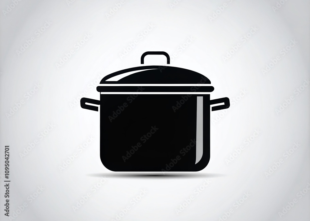 Minimalist Black Silhouette Cooking Pot Logo Design for Culinary Branding and Kitchenware Businesses with Clean Lines and Modern Aesthetic Appeal Minimalist Black Silhouette Cooking Pot Logo Design for Culinary Branding and Kitchenware Businesses with Clean Lines and Modern Aesthetic Appeal