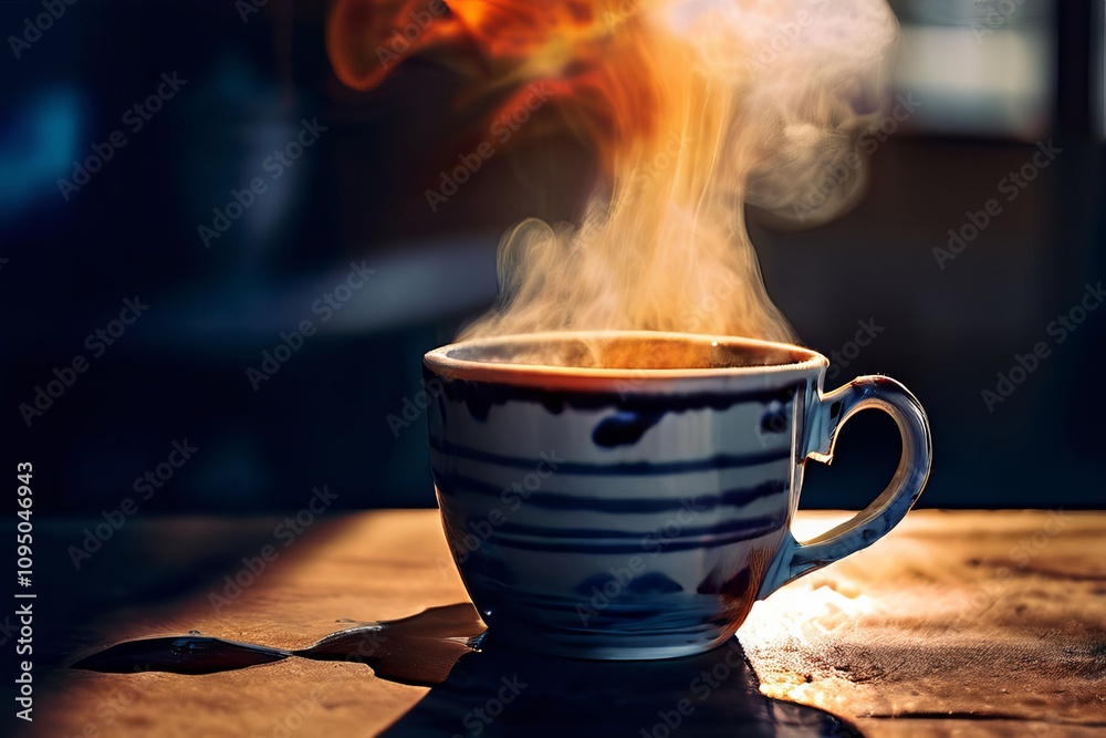 an of a hot cup of coffee radiating heat away as it cools an of a hot cup of coffee radiating heat away as it cools