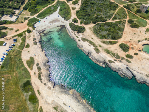 The Beach of Torre Pozzelle view in Italy photo