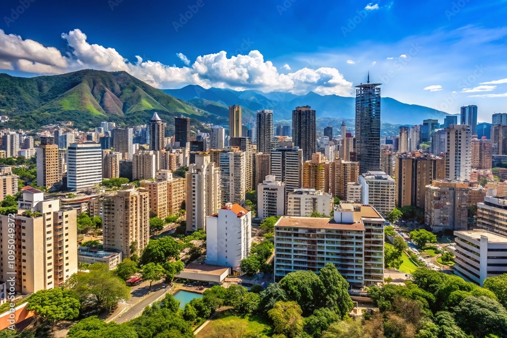 Obraz premium Minimalist Photography of the Architectural Elegance of Caracas, Venezuela: Capturing the Essence of Urban Simplicity and Modernity in the Heart of South America