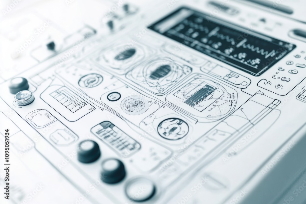 Close-up shot of an electronic device on a table, suitable for use in technology and innovation-related contexts Close-up shot of an electronic device on a table, suitable for use in technology and innovation-related contexts
