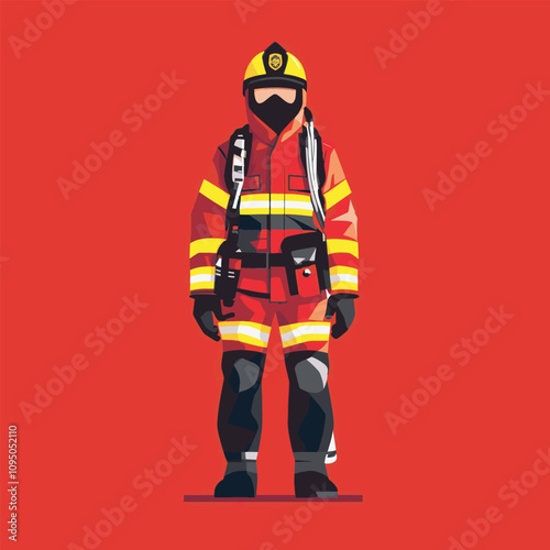 vector set of group of firefighter for your design
