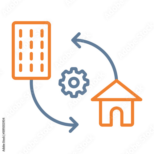 Hybrid Work Icon Design