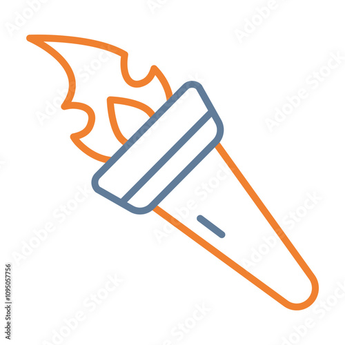 Fire Torch Icon Design